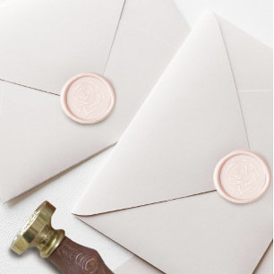 Romantic Blush Regency Lesbian Wedding Wax Seal Stamp