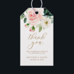 Romantic Blush Watercolor Floral Wedding Gift Tags<br><div class="desc">Romantic Blush Watercolor Floral Wedding Favor Tags</div>