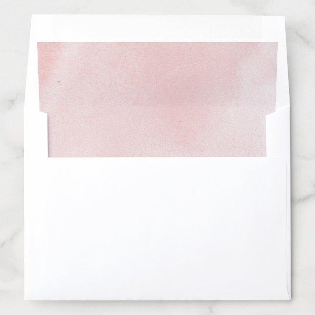 Romantic Blush Watercolor Wash Wedding Design Envelope Liner (In Envelope)