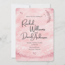 Romantic Blush Watercolor Wedding Invitation