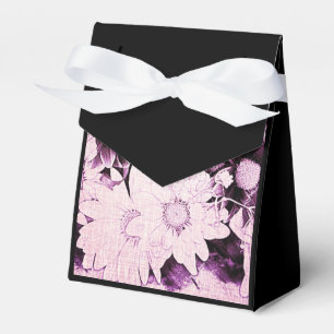 romantic bohemian purple daisy wedding favor boxes