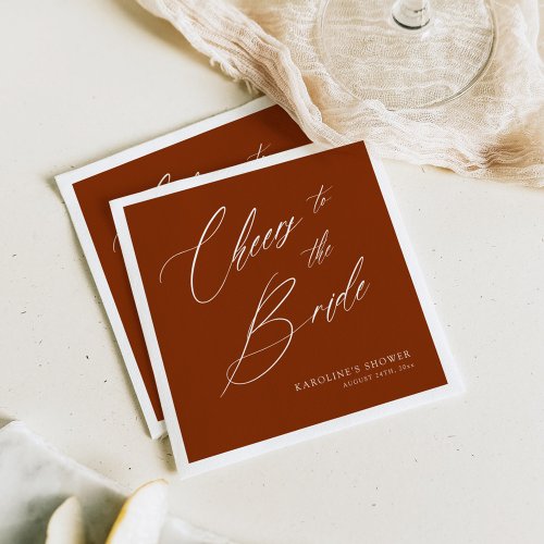 Romantic Bohemian Whimsy Script Bridal Shower Invi Napkins