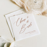 Romantic Bohemian Whimsy Script Bridal Shower Napkins<br><div class="desc">The "Romantic Bohemian Whimsy" collection captures an effortlessly elegant vibe with its minimalist design and delicate script. The suite features a rich, earthy colors paired with flowing, handwritten-style typography, bringing a sense of boho charm to the celebration. This collection exudes understated romance, perfect for a laid-back yet sophisticated bridal shower,...</div>