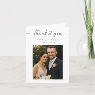 Romantic Boho Garden Wildflower Wedding Letterpress Thank You Card