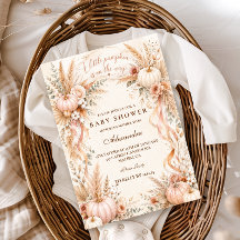 Romantic Boho Little Pumpkin Baby Shower