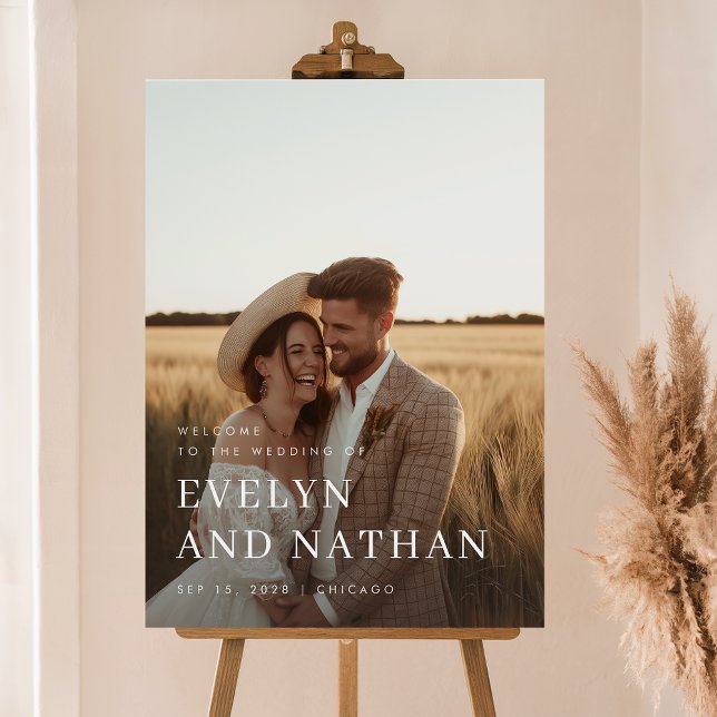 Romantic Boho Photo Wedding Welcome  Foam Board (Creator Uploaded)