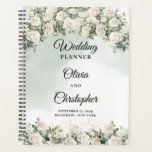 Romantic boho white roses and greenery wedding planner<br><div class="desc">Ah, the Boho White English Roses Green Eucalyptus and Gold Wedding Stationery Collection truly captures the essence of whimsical charm and elegance. Picture delicate white English roses intertwined with lush green eucalyptus leaves, all accented with luxurious gold details. Each piece in this collection exudes a natural and ethereal beauty that...</div>