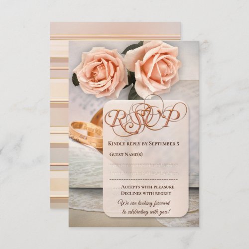 Romantic Book Lovers Wedding RSVP Card