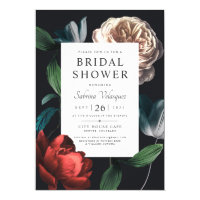 Romantic Botanic Bridal Shower Invitation V 01