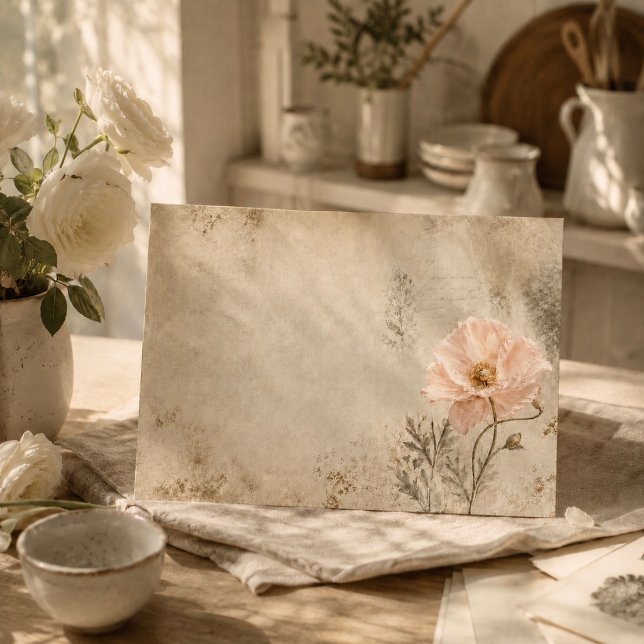 Romantic Botanical Garden Ephemera Collage Envelope (Creator Uploaded)