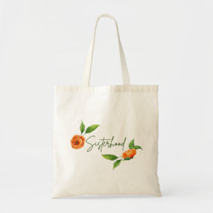 Romantic Botanical Love Bridesmaid Gift Tote Bag