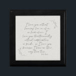 Romantic Botanical Poetry Calligraphy Gift Box<br><div class="desc">Design features a romantic love Poem by master poet,  Pablo Neruda in a whimsical calligraphy script surrounded by beautiful sketched botanical floral.  Ideal wedding,  anniversary,  newlywed gift for that special couple.</div>
