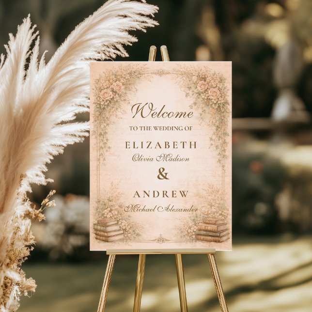 Romantic Botanical Wildflower Garden Wedding Foam Board (Creator Uploaded)