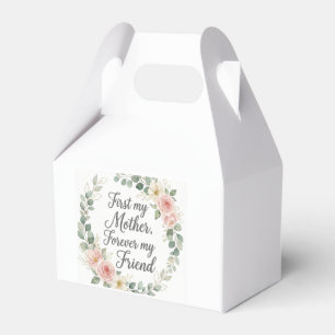 Romantic Botanical Wreath Mother's Day Quote Gift Favor Boxes