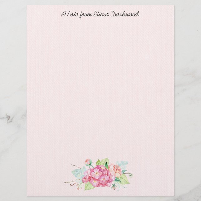 Romantic Bouquet Writing Paper (Front)