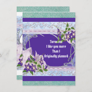 Romantic Boyfriend Purple Blue Floral Valentine