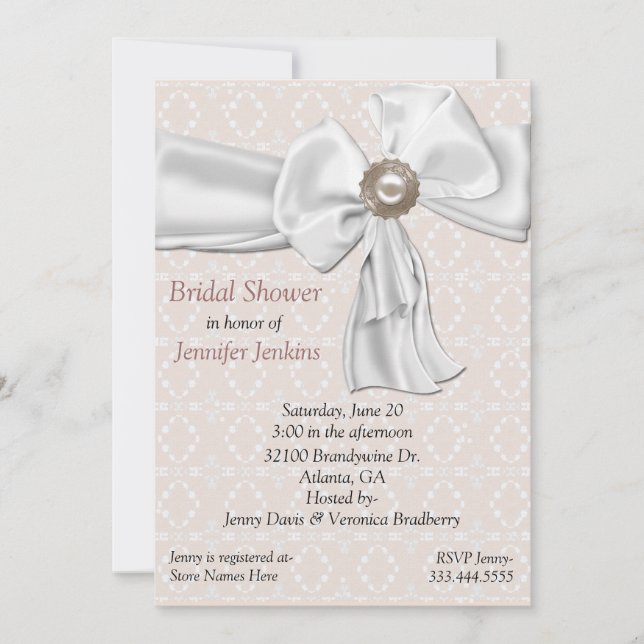 Romantic Bridal Shower Invitation (Front)