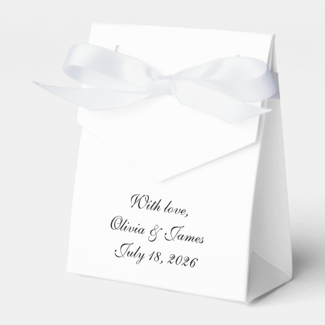 Romantic Bridal Sketch Wedding Favor Box  (Front Side)