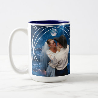 Romantic Bride and Groom Dance Mug- Wedding Gift Two-Tone Coffee Mug
