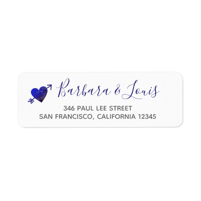 romantic bride groom love contact address label (Front)