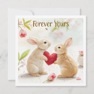 Romantic Bunny Card – Forever Yours