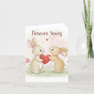 Romantic Bunny Card – Forever Yours