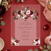 Romantic Burgundy Blush Floral Wedding
