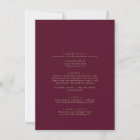 Romantic Burgundy Calligraphy All In One Wedding