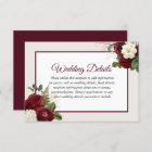 Romantic Burgundy Floral Wedding Reception Details