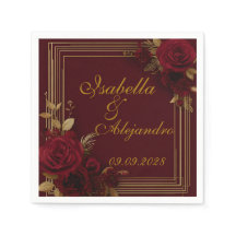 Romantic Burgundy Roses Wedding 