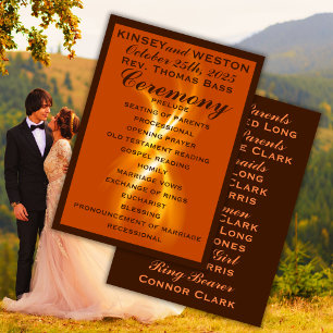 Romantic Burning Flame Wedding Program