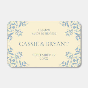 Romantic Butter Yellow Vintage Wedding Matches