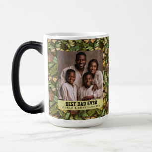 Romantic Butterfly Camouflage Flower Step Dad Birt Color Morph Mug