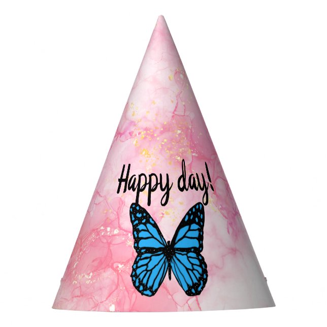 romantic butterfly dream party hat (Front)