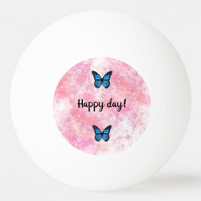 romantic butterfly dream ping pong ball (Front)