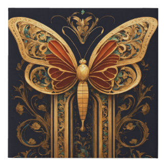 Romantic Butterfly Whispers Faux Canvas Print