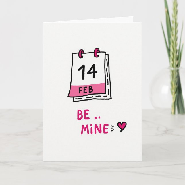 Romantic Calendar Love Card (Front)