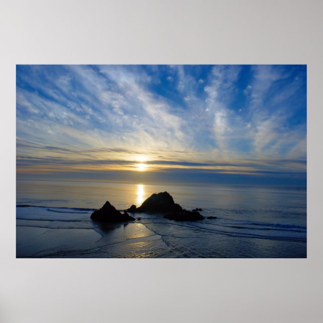 Romantic California Sunset Poster (Front)