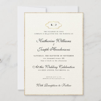 ROMANTIC CALLIGRAPHY&CLASSIC MONOGRAM WEDDING+RSVP INVITATION