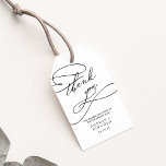 Romantic Calligraphy | Flourish Thank You Favor Gift Tags<br><div class="desc">These romantic calligraphy flourish thank you favor gift tags are perfect for a simple wedding. The modern classic design features fancy swirls and whimsical flourishes with gorgeous elegant hand lettered typography. Personalize the labels with your names and the date. Change the wording to suit any event: bridal shower, rehearsal dinner,...</div>