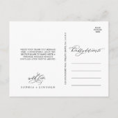 Romantic Calligraphy | Flourish Thank You Postcard (Back)