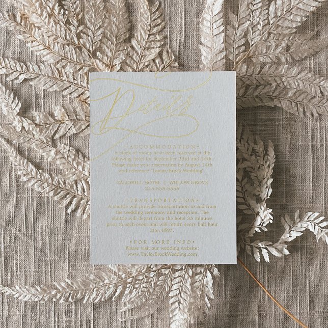 Romantic Calligraphy Gold Foil Details Card (Creator Uploaded)