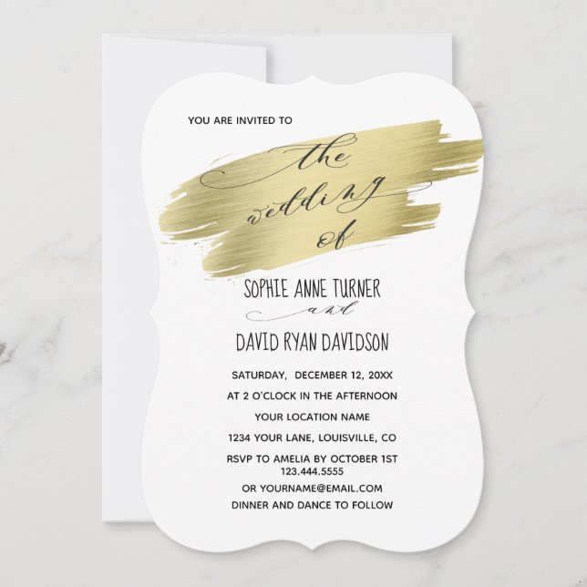 Romantic Calligraphy Pink Watercolour Wedding Invitation (Front)