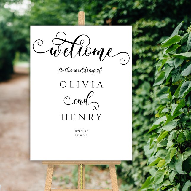 Romantic Calligraphy  Script Wedding Welcome Sign (Creator Uploaded)