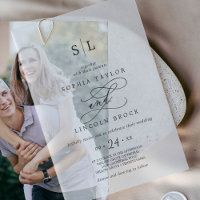 Romantic Calligraphy Simple Classic Modern Wedding