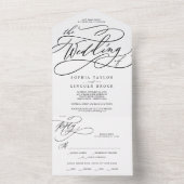 Romantic Calligraphy The Wedding Of All In One Invitation (Inside)