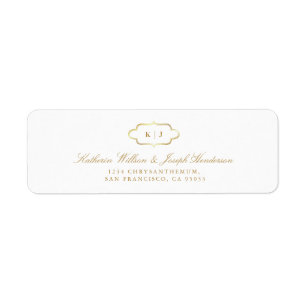 ROMANTIC CALLIGRAPHY WEDDING RETURN ADDRESS LABEL
