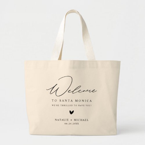 Romantic Calligraphy Welcome Bags For Weddings 