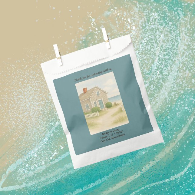 Romantic Cape Cod Coastal Wedding  Favor Bag (Creator Uploaded)