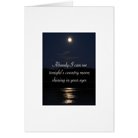 Romantic Card - Full Moon (Front)